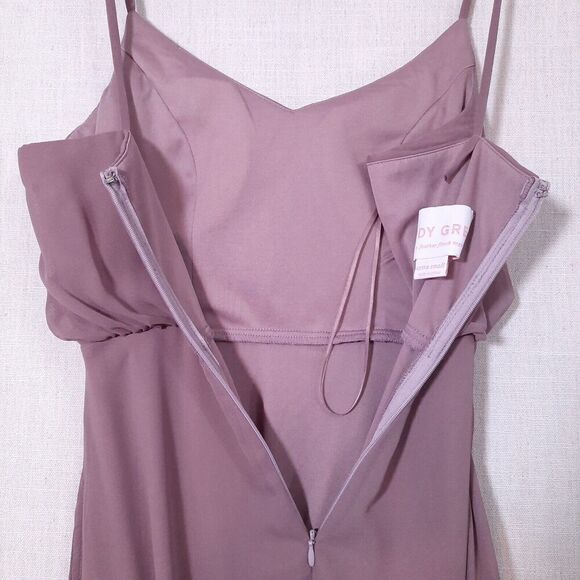 Birdy Grey Formal Prom Dress Size X-Small Blouson w/ Pockets Dusty Rose / Mauve - Picture 6 of 11